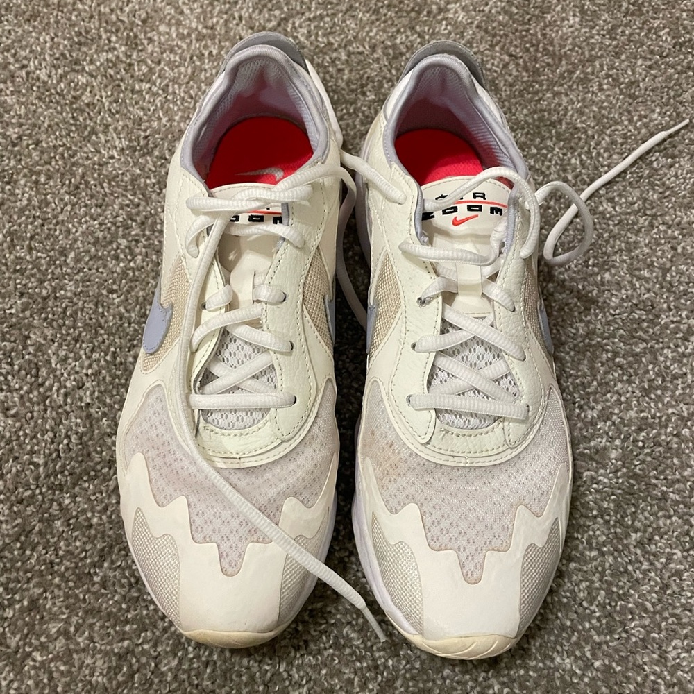 Nike White Sneakers with Pink Insole
